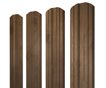 GL Штакетник Twin, фигурный 0.45 мм, Print Premium, Pine Wood Fresh