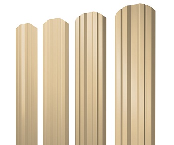 GL Штакетник Twin, фигурный 0.45 мм, PE, RAL 1014