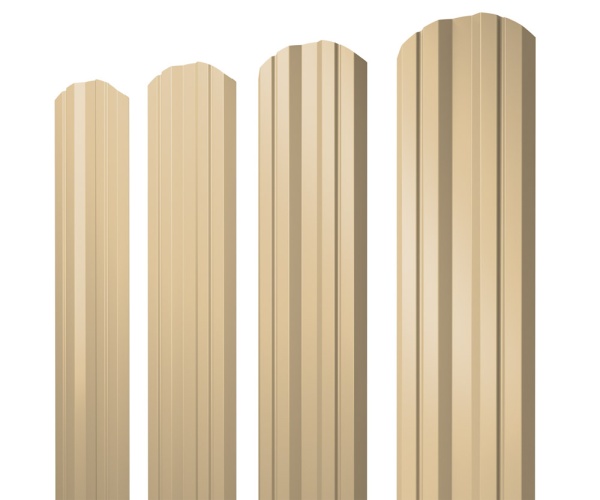 GL Штакетник Twin, фигурный 0.45 мм, PE, RAL 1014