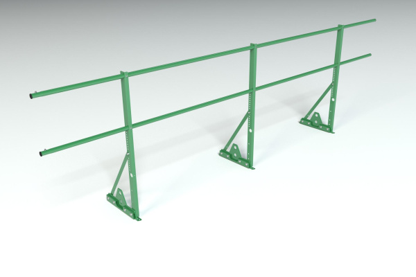 Ограждение кровельное для фальцевой кровли Roofsystems Econom Smart фальц, H=900 мм RAL 6002, L=3000 мм