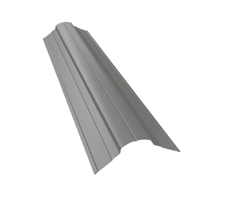 GL Планка конька фигурного, 70х70 мм 0.45 мм, PE, RAL 9006, L=3000 мм