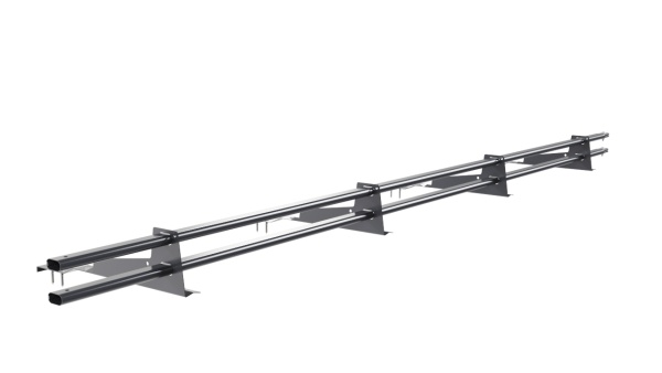 Снегозадержатель для композитной черепицы Borge L=3000 мм, 4 опоры, 2 трубы, овал 25х45 мм, RAL 7024