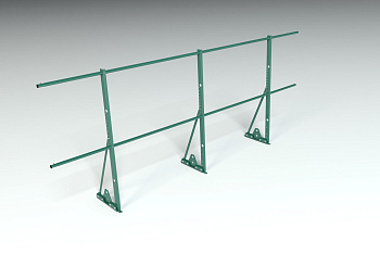 Ограждение кровельное для фальцевой кровли Roofsystems Econom Smart фальц, H=1200 мм RAL 6005, L=3000 мм