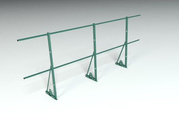 Ограждение кровельное для фальцевой кровли Roofsystems Econom Smart фальц, H=1200 мм RAL 6005, L=3000 мм