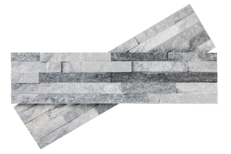 Мрамор, 3D панель из камня, 600х150 мм, Classic Cloudy Grey, 8 шт/уп