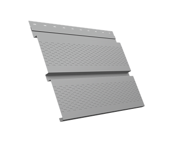 GL Софит металлический Квадро Брус, с перфорацией 0.5 мм, Satin, RAL 9006