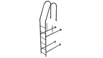 Фасадная лестница Borge, верхняя секция, L=1800 мм RAL 7016