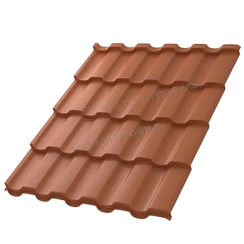 Металлочерепица МП, Монтекристо SL 0.5 мм, NormanMP, RAL 8004