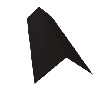 GL Планка конька плоского, 145х145 мм 0.45 мм, PE-Double, RAL 9005, L=3000 мм