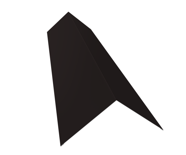 GL Планка конька плоского, 145х145 мм 0.45 мм, PE-Double, RAL 9005, L=3000 мм