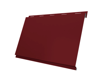 Металлический сайдинг Grand Line, Вертикаль Classic 0.5 мм, Satin Matt, RAL 3005