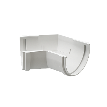 Угол желоба универсальный 135°, Docke Premium, Ø120 мм, цвет: пломбир