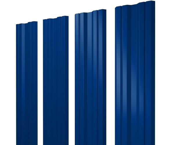 GL Штакетник Twin с прямым резом 0.45 мм, PE, RAL 5002