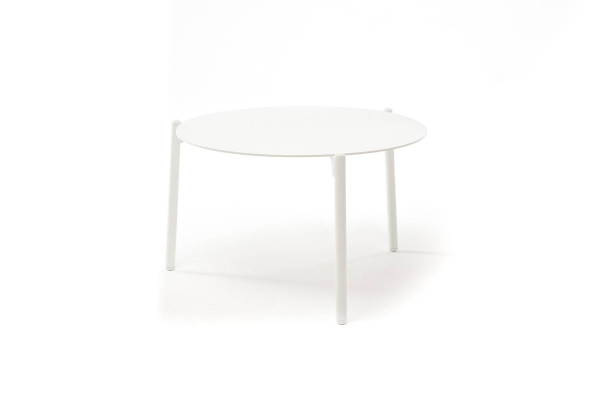 Столик журнальный круглый, Тоскана, Ø 65 см, H 38,5 см, цвет: белый