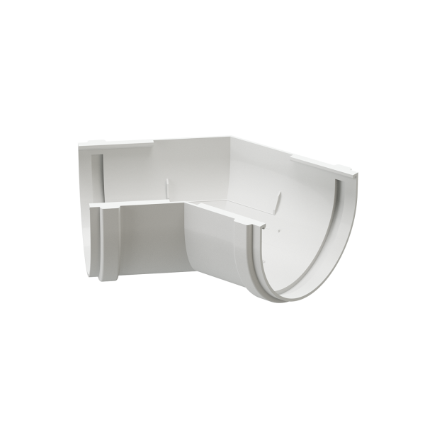 Угол желоба универсальный 135°, Docke Premium, Ø120 мм, цвет: пломбир