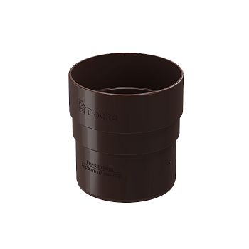 Муфта соединительная трубы, Docke Standart, Ø80 мм, цвет: темно-коричневый