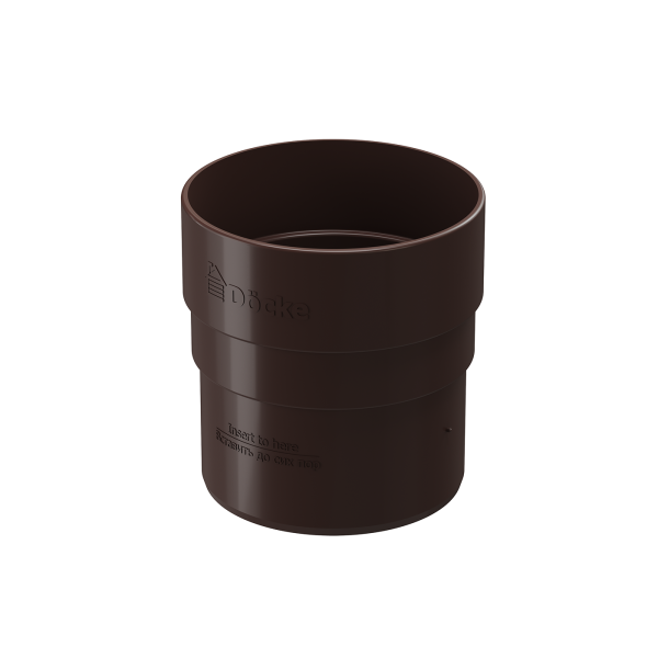 Муфта соединительная трубы, Docke Standart, Ø80 мм, цвет: темно-коричневый
