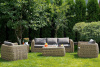 Диван 3-местный из искусственного ротанга /геоцинт/, Кальяри цвет: серый