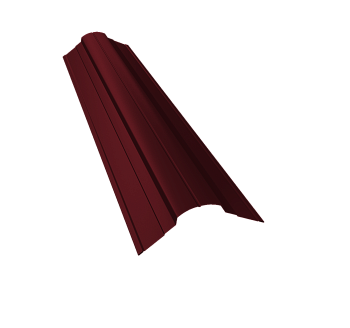 GL Планка конька фигурного, 70х70 мм 0.7 мм, PE, RAL 3005, L=2000 мм