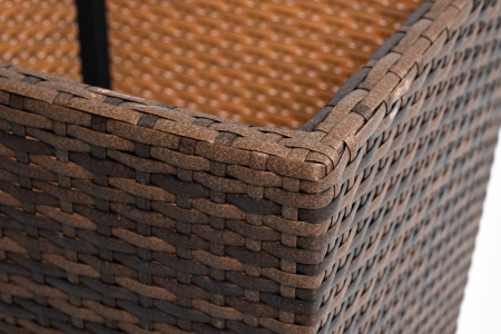 Кашпо для цветов Капучино, плетеное из искусственного ротанга цвет: коричневый