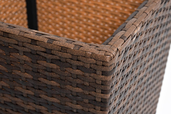 Кашпо для цветов Капучино, плетеное из искусственного ротанга цвет: коричневый