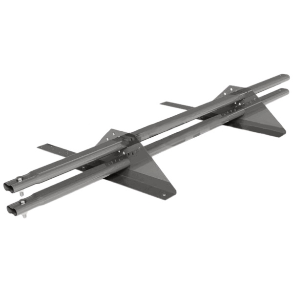 Снегозадержатель для композитной черепицы Roofsystems Prestige 2 опоры, 2 трубы, овал 45х25, L=1200 мм, RAL 7035