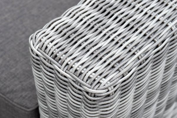 Кресло плетеное из искусственного ротанга, Боно, с подушками серый