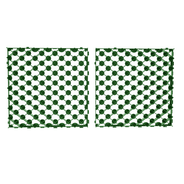 Решетка газонная Gidrolica Eco Pro, пластиковая зеленая, 600x600 мм, C250, 605