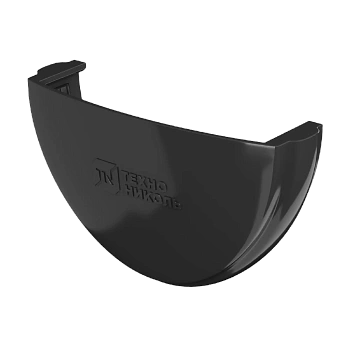 Заглушка желоба, Технониколь пвх, стандарт Ø 125 мм, цвет: черный