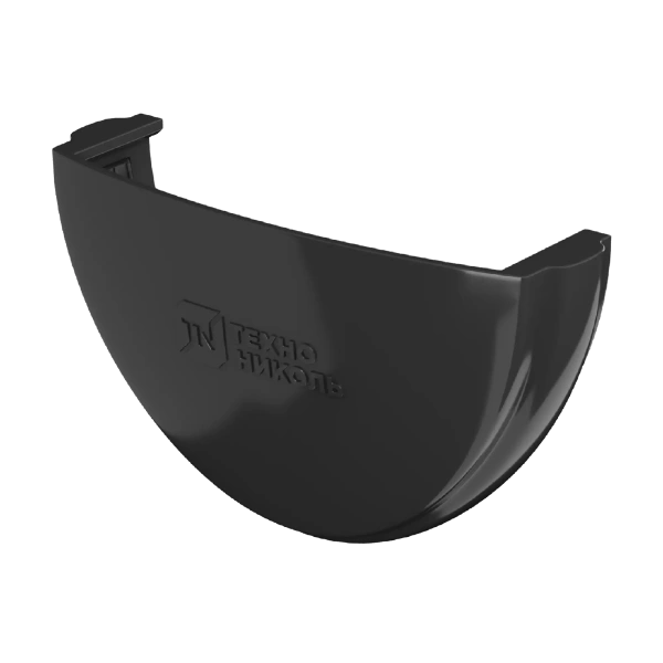 Заглушка желоба, Технониколь пвх, стандарт Ø 125 мм, цвет: черный