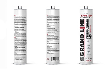 Герметик Grand Line гибридный, Professional MS, белый, 300 мл