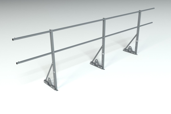 Ограждение кровельное для фальцевой кровли Roofsystems Econom Smart фальц, H=900 мм RAL 7024, L=3000 мм