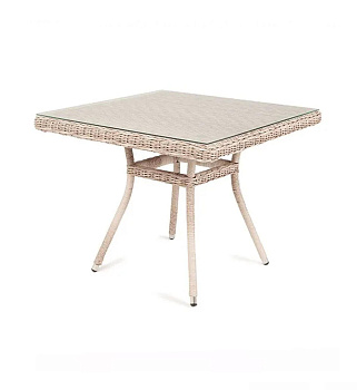 Стол плетеный из искусственного ротанга, Айриш цвет: бежевый