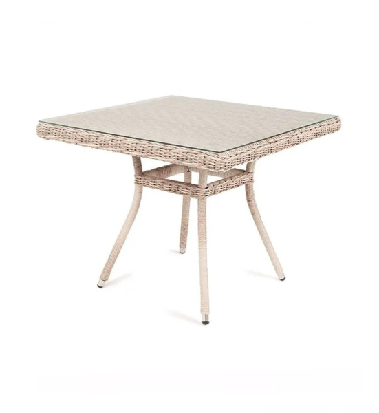 Стол плетеный из искусственного ротанга, Айриш цвет: бежевый