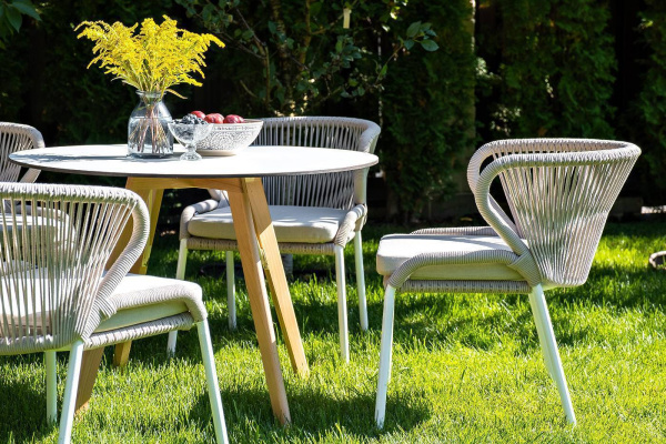 Стол интерьерный из HPL круглый Ø 90 см, Франческо, цвет: молочный