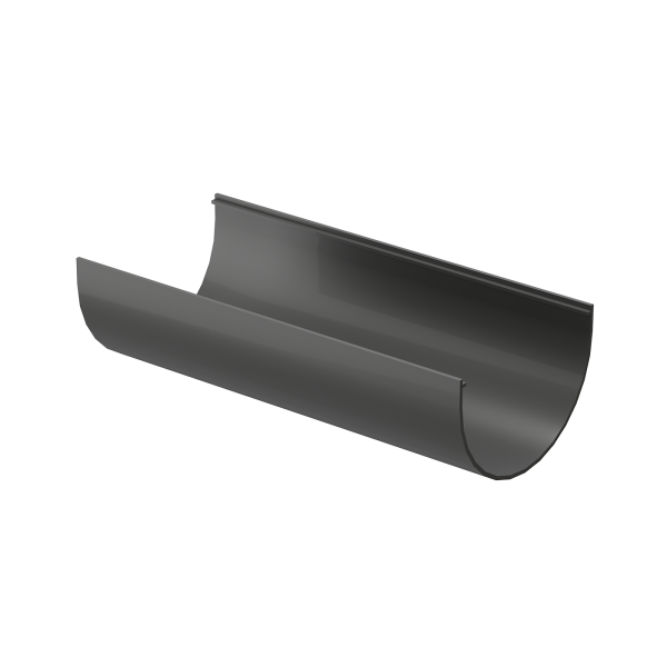 Желоб водосточный, Docke Standart, Ø120 мм,  L=2000 мм, цвет: серый