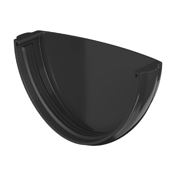 Заглушка желоба, Технониколь пвх, стандарт Ø 125 мм, цвет: черный