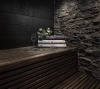Сланец, 3D панель из камня, 550х200 мм, Country Black slate, 4 шт/уп