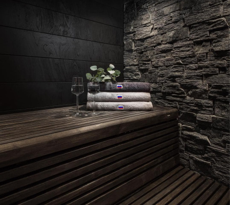 Сланец, 3D панель из камня, 550х200 мм, Country Black slate, 4 шт/уп