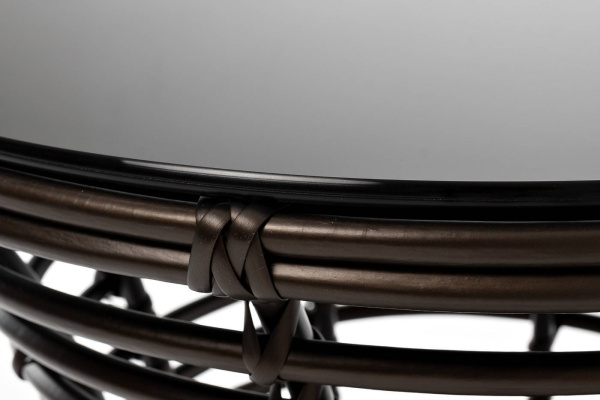 Столик кофейный из искусственного ротанга, Парма, цвет: бронзовый