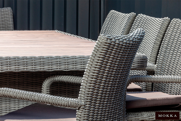 Стул Mokka Bella из искусственного ротанга цвет: серый