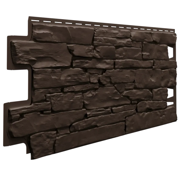 Фасадные панели Технониколь Оптима, Камень, 1128 х 441 мм цвет: темно-коричневый