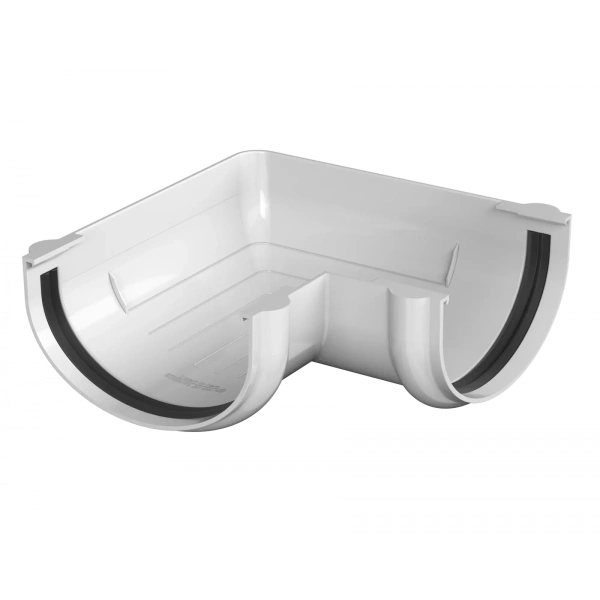 Угол желоба универсальный 90°, Технониколь, оптима Ø 120 мм, цвет: белый