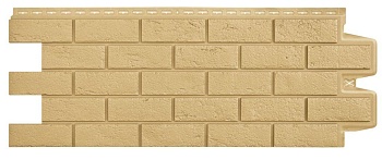 Фасадная панель Grand Line, Состаренный кирпич Classic, цвет: песочный