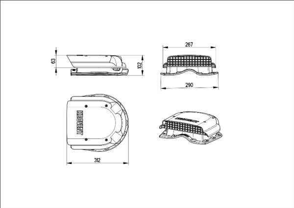Кровельный вентиль Krovent KTV Wave New кирпичный