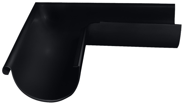 Угол желоба внешний 90° Grand Line Ø 125 мм PE, RAL 9005