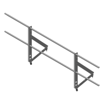 Ограждение кровельное Optima на фальцевой кровлю H=650 мм, L=2000 мм, RAL 7004