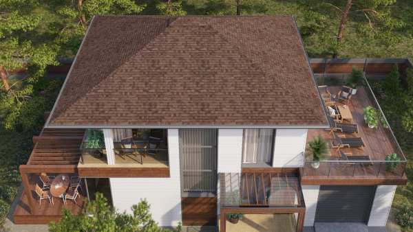 Битумная черепица Tegola Business Unica, Piemonte цвет: castagna matura 122, 2.29 м² / уп.