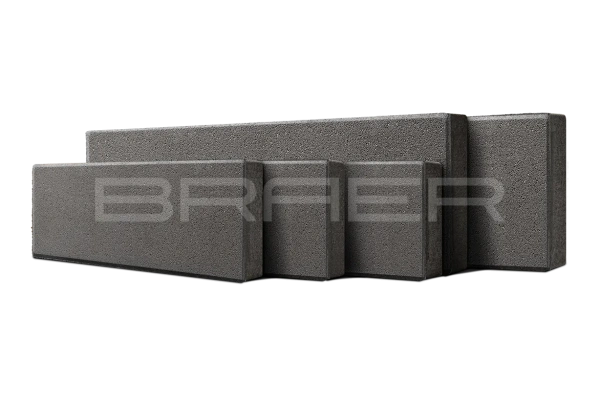 Тротуарная плитка Braer Домино 60 мм 280х120, 360х120, 480х120, 480х160, 640х160 мм, цвет: серый