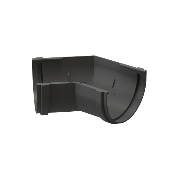 Угол желоба универсальный 135°, Docke Premium, Ø120 мм, цвет: графит